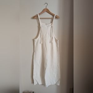 Madewell Cream Jumpsuit with Adjustable Straps